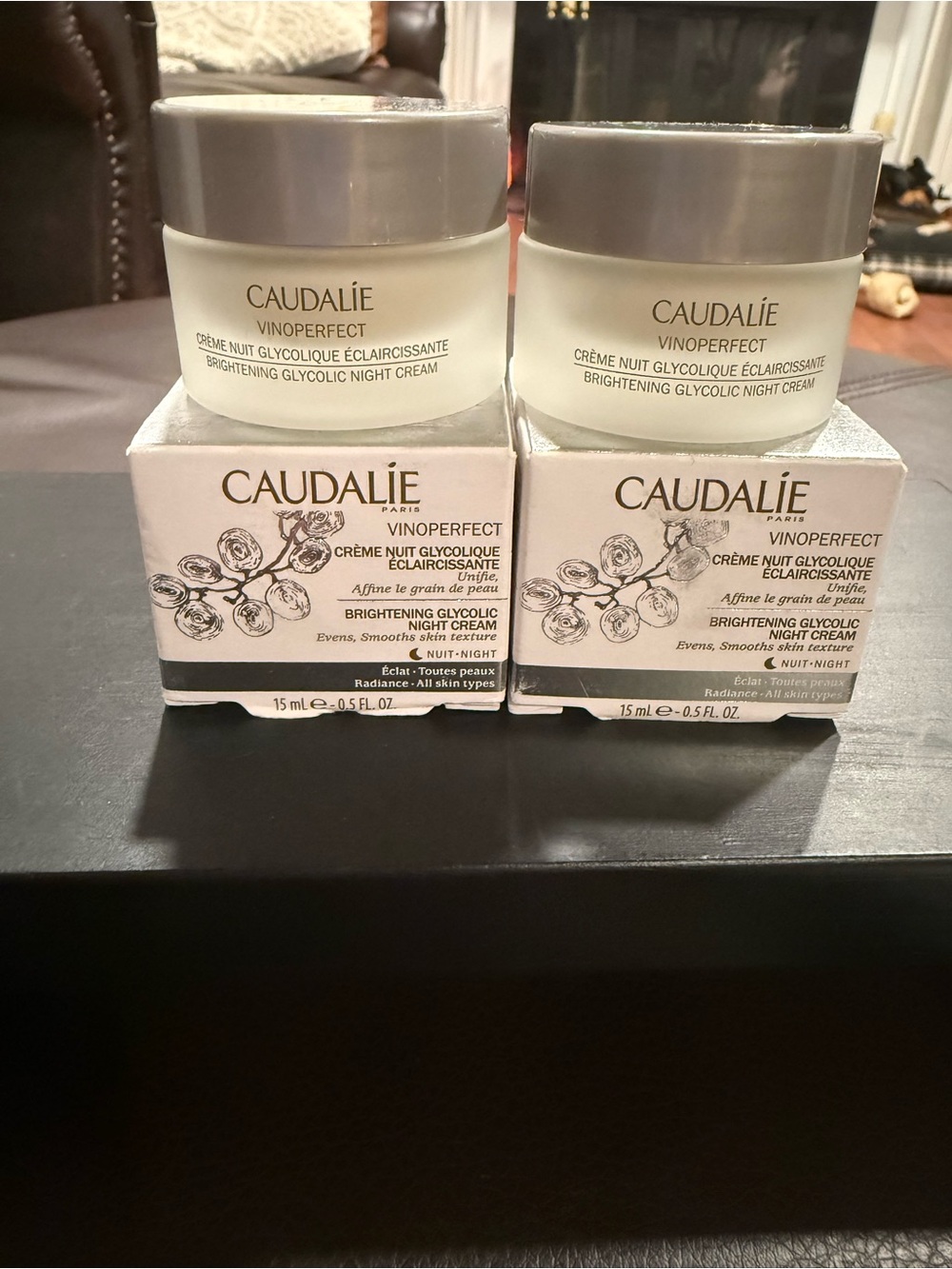 Caudalie bundle Vinoperfect Brightening Glycolic Night Cream x2 15ml each